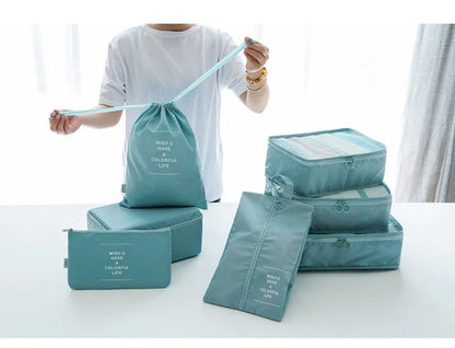 7-piece Set Travel Bag Organizer