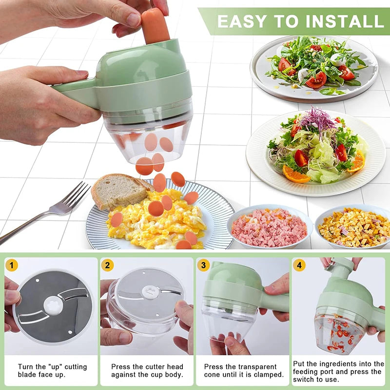 Electric Vegetable Cutter Set