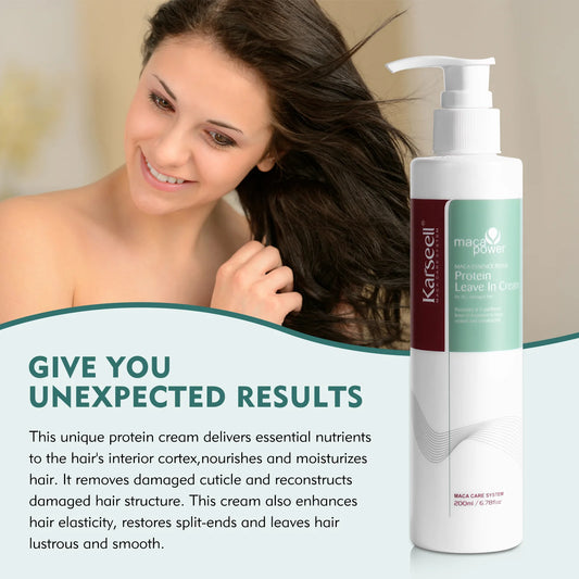 Karseell Leave-In Protein Cream – Hair Repair Treatment for Dry & Damaged Hair | Natural Organic Essence Conditioner