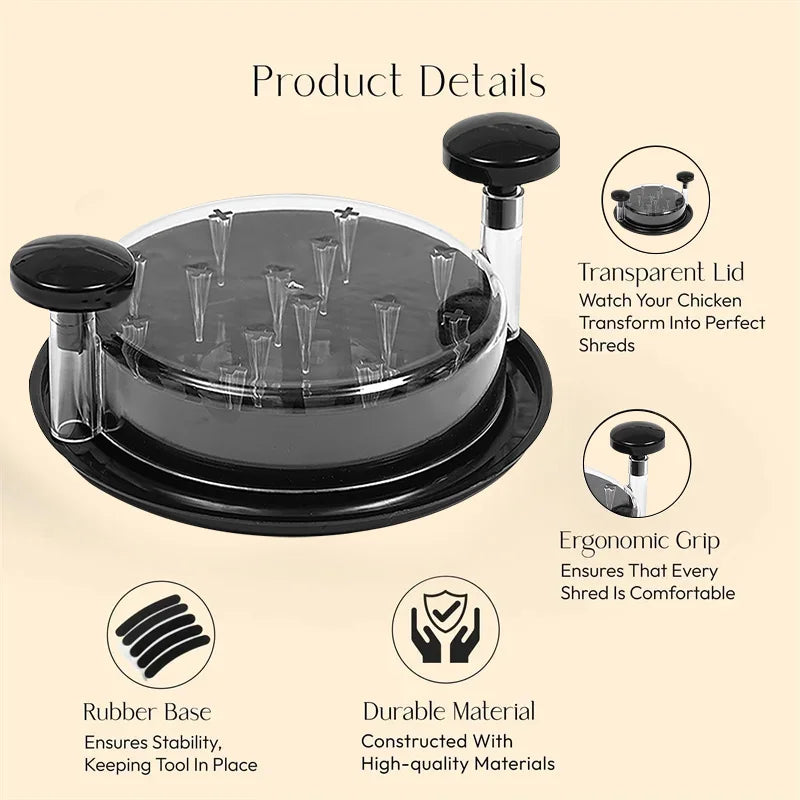 Effortless Meat Shredding for Chicken, Pork & Beef.