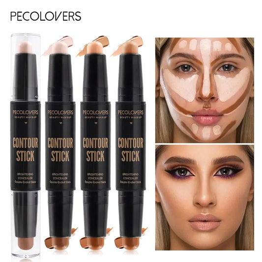 Double-Ended Concealer Stick – Lightweight Creamy Formula for Flawless Face Makeup | Highlight & Contour Duo
