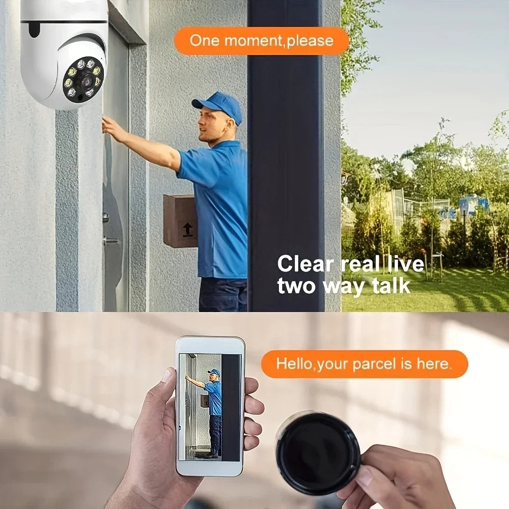 BoyKeep D115 360° WiFi Security Camera – E27 Bulb Socket, 5GHz, Indoor & Outdoor