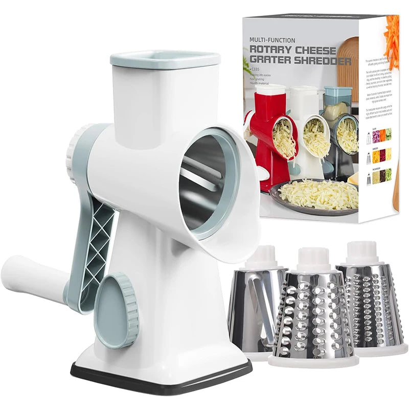 Rotary Food Slicer & Grinder – 3-in-1
