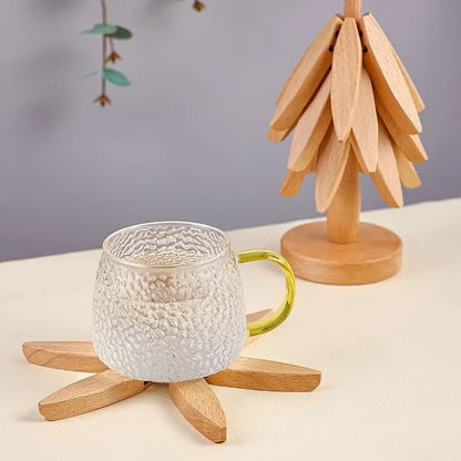 Luxury Black Walnut Folding Wooden Trivet Set
