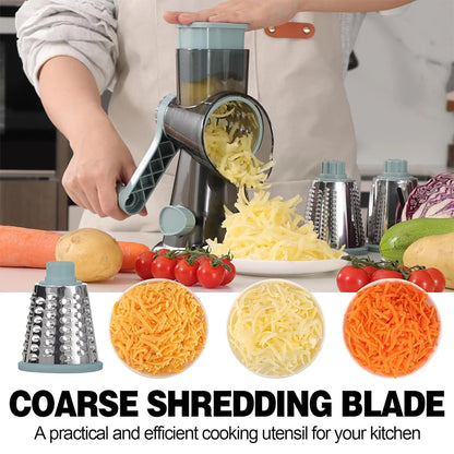 Rotary Food Slicer & Grinder – 3-in-1