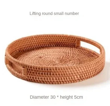 Hand-Woven Rattan Storage Basket