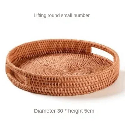 Hand-Woven Rattan Storage Basket