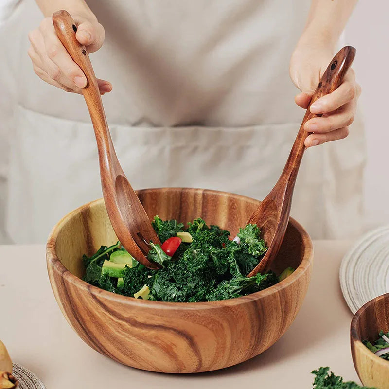 Japanese-Style Acacia Wooden Bowl