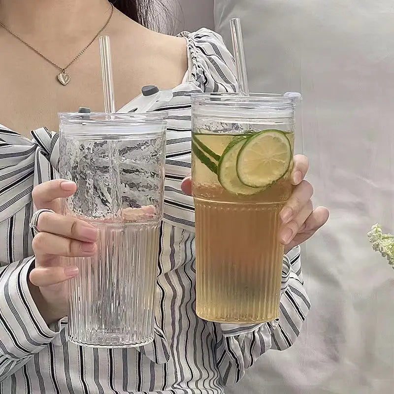 2PCS 600ml Stripe Glass