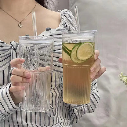 2PCS 600ml Stripe Glass