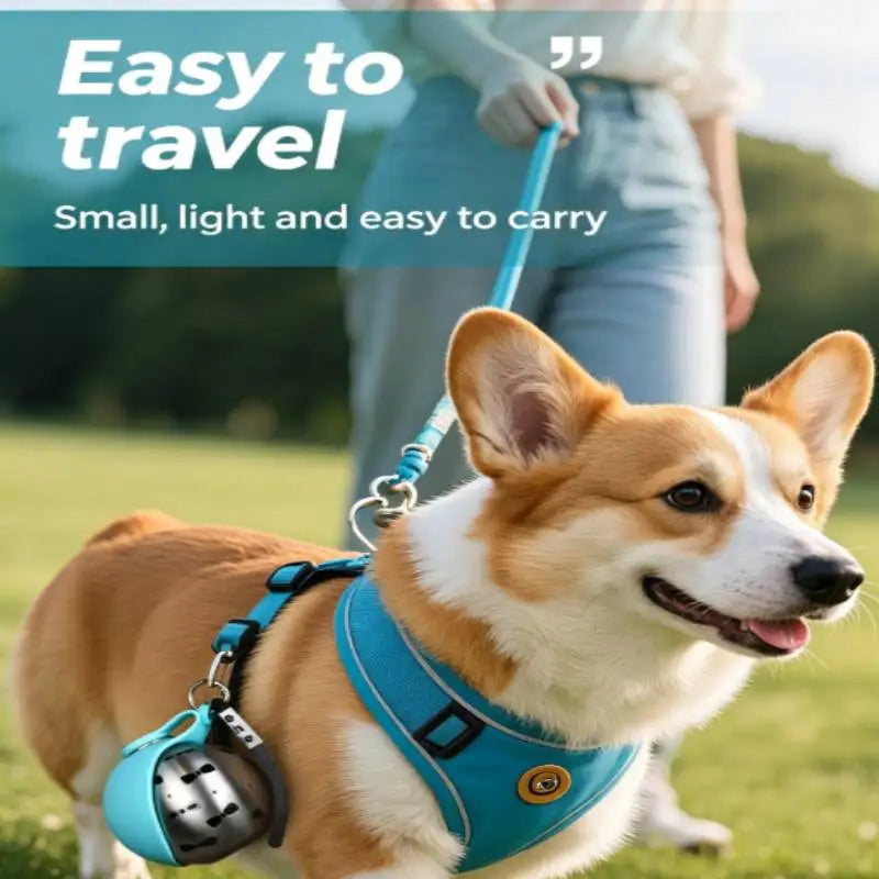 Stainless Steel Dog Water Bottle 285ml | Leak-Proof & Foldable