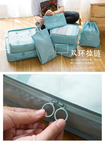 7-piece Set Travel Bag Organizer