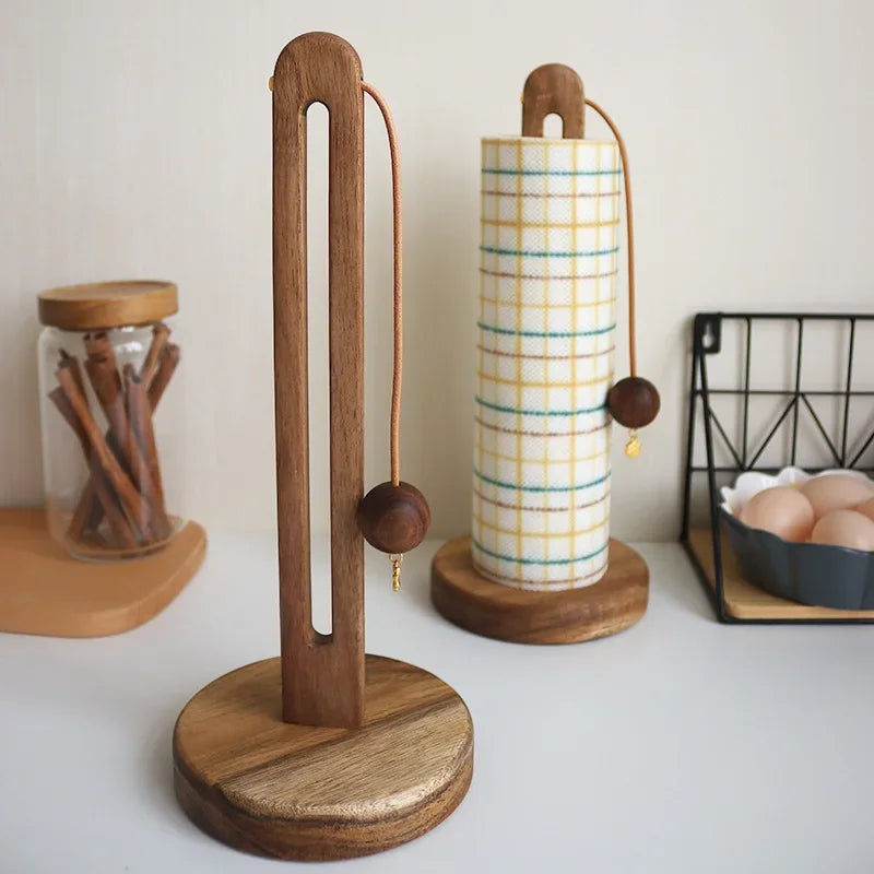 Solid Wood Kitchen Paper Towel Holder