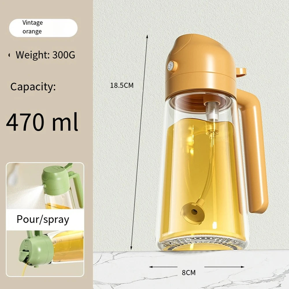 Smart 2-in-1 Glass Oil Sprayer & Dispenser