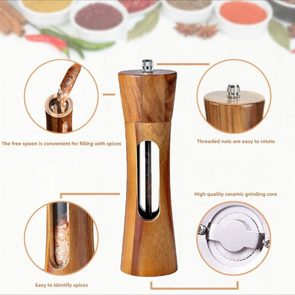 Solid Wood Salt & Pepper Grinder