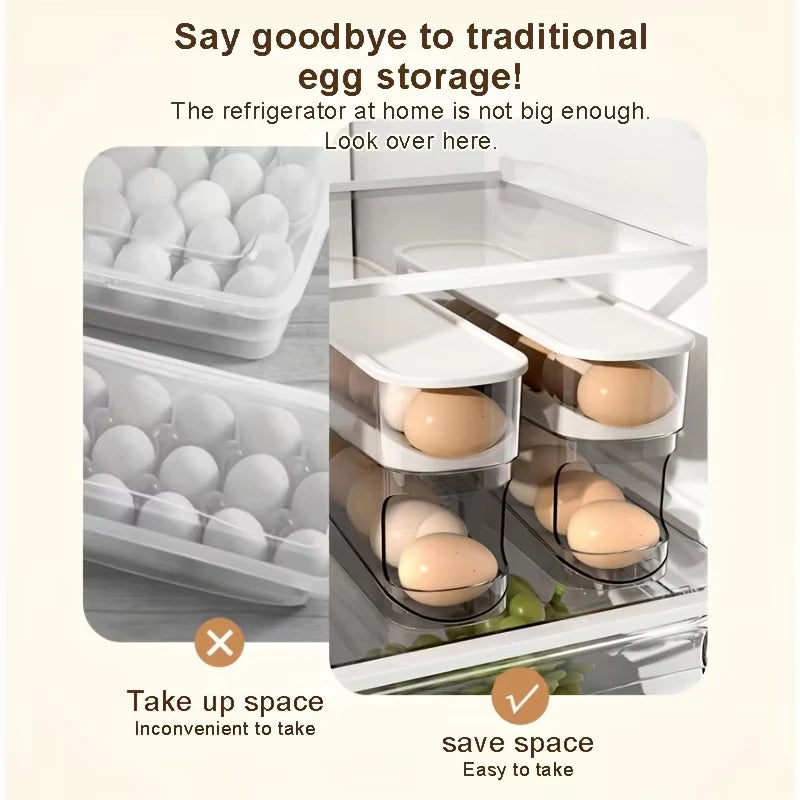 Bilayer Rolling Egg Organizer