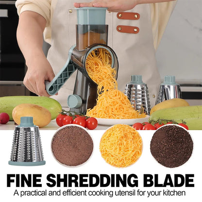 Rotary Food Slicer & Grinder – 3-in-1