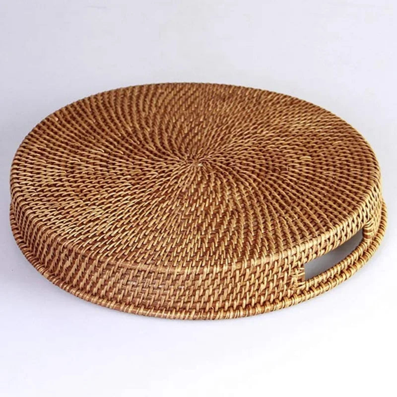 Hand-Woven Rattan Storage Basket