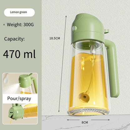 Smart 2-in-1 Glass Oil Sprayer & Dispenser