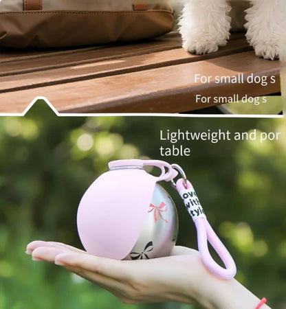 Stainless Steel Dog Water Bottle 285ml | Leak-Proof & Foldable