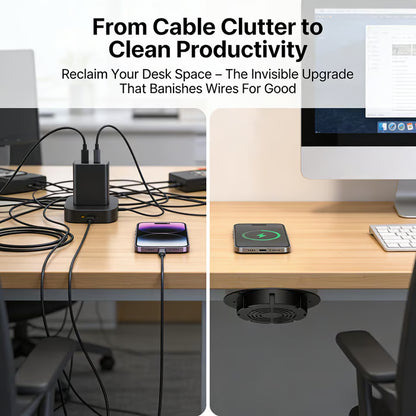 Under Desk Wireless Charger - 15W Fast Charging