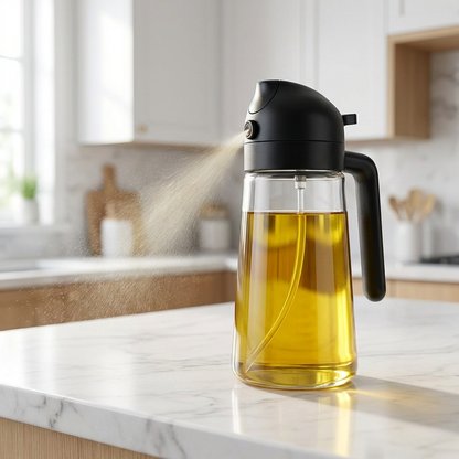 Smart 2-in-1 Glass Oil Sprayer & Dispenser