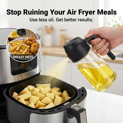 Smart 2-in-1 Glass Oil Sprayer & Dispenser