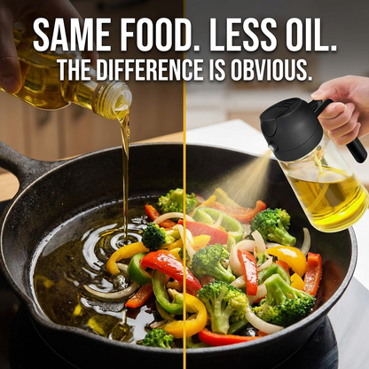 Smart 2-in-1 Glass Oil Sprayer & Dispenser