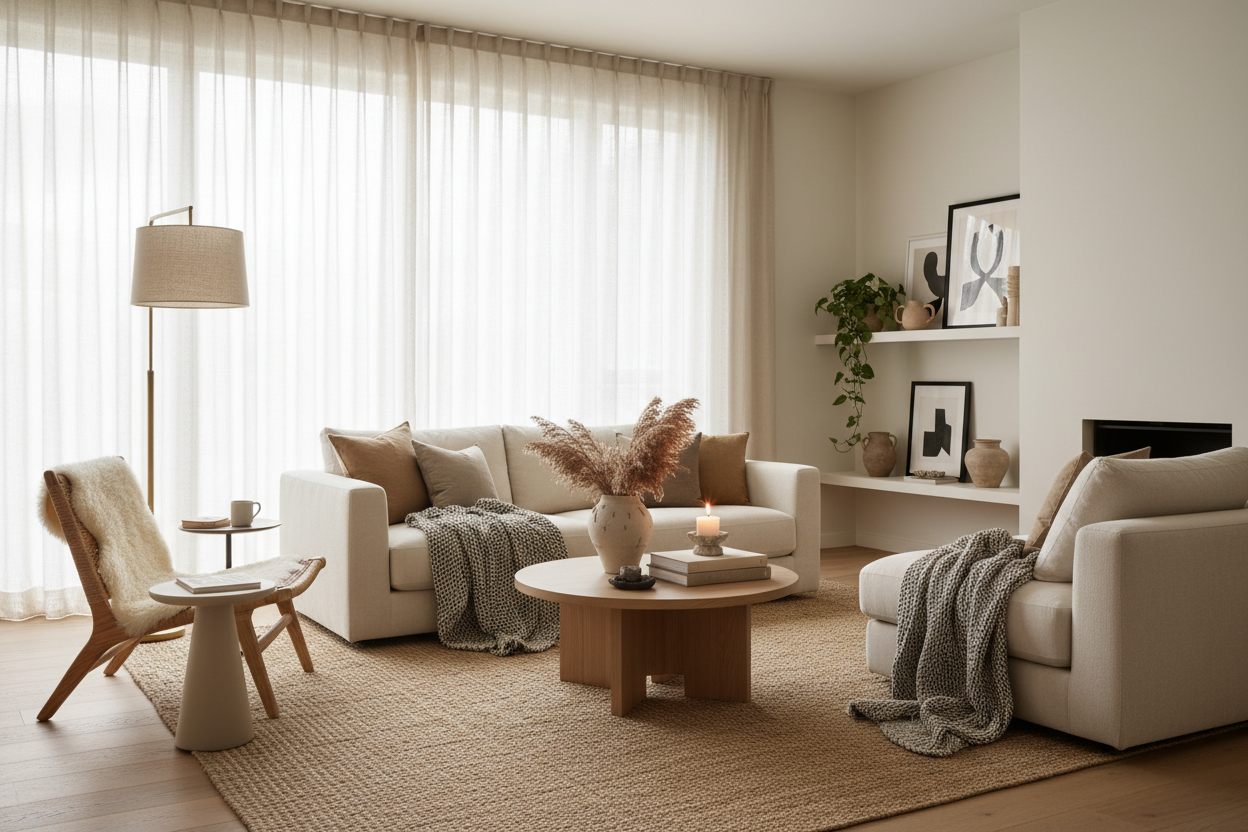 Imagem de interior com decoração para o lar